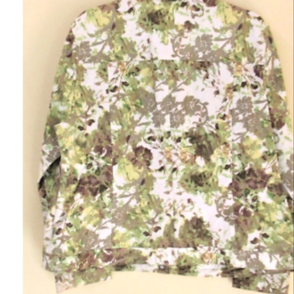 "C.L.O.T.H.E.S" Floral Print Denim Jean Jacket - Picture 2 of 3